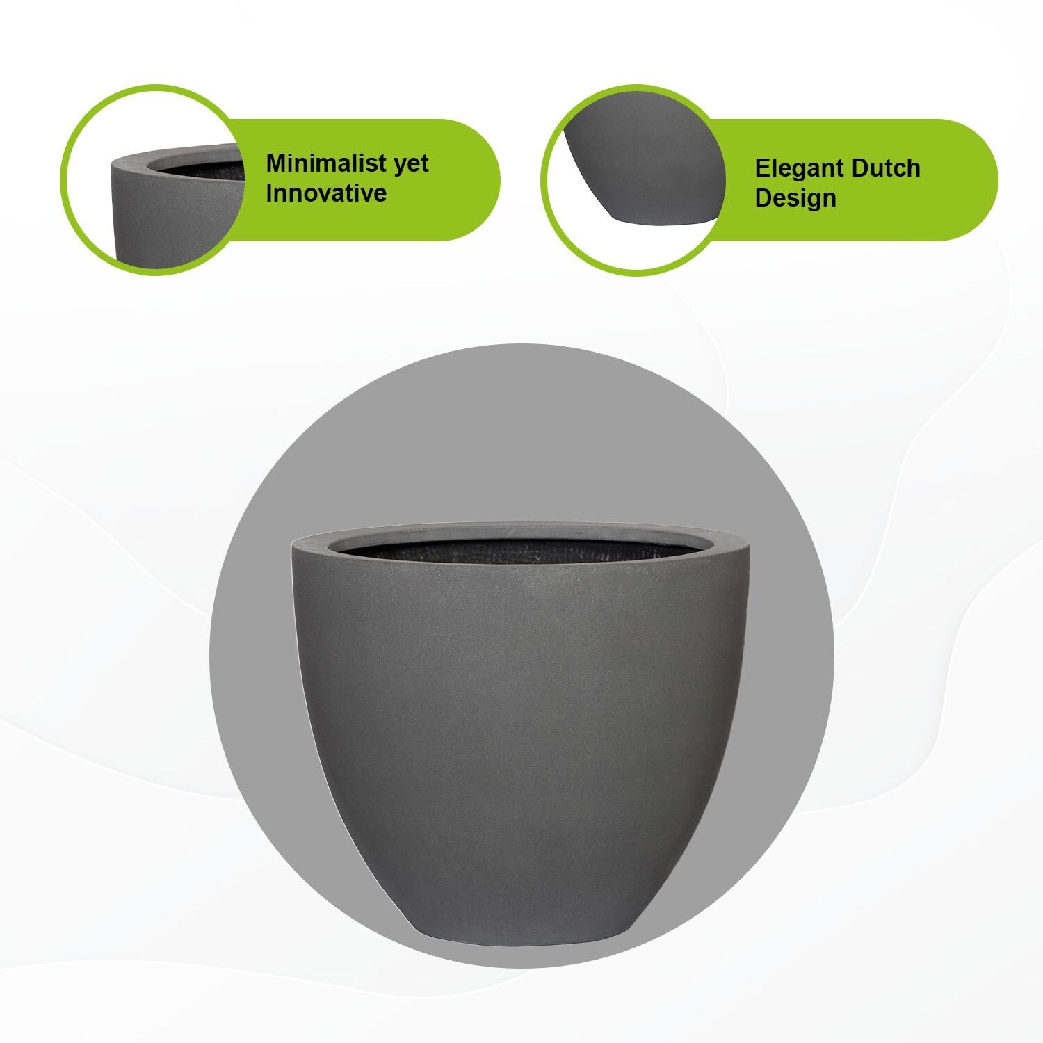 Pottery Pots USA Inc. Pottery Pots Jesslyn XS Fiberstone Indoor Outdoor