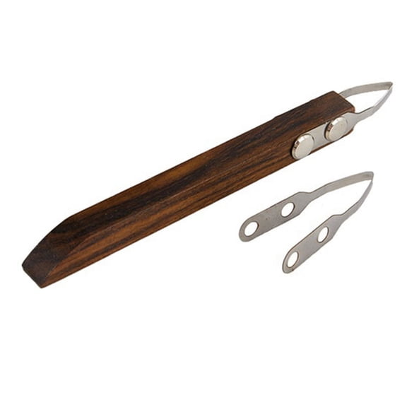 Pottery Scraper Metal Replaceable Head Scraper DIY Ceramic Carving Clay Sculpture Trimming Tool A,1 x Pottery Scraper 1 x knife head,Photo Color