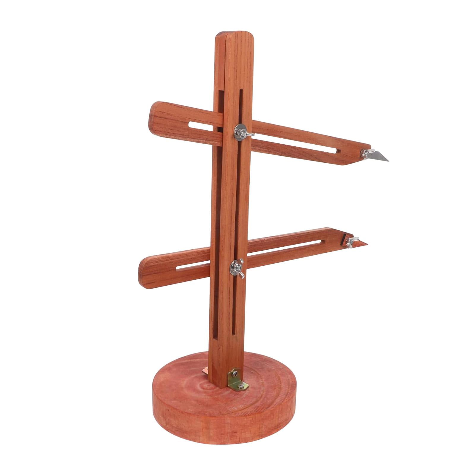 Pottery Throwing Gauge Pottery Tool Positioner Wood Material Comfortable Grip for Ceramic Artists and Beginners