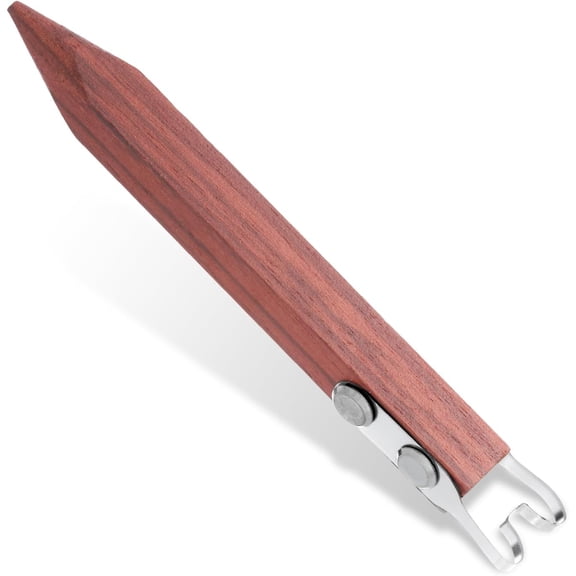 Pottery Trimming Tools, Pottery Tools for Clay and Ceramics Clay Wheel Throwing Carving Scraper Stainless Steel Shapers with Wood Handle for Bowl Cup Vase Base Trimming (4mm Width)
