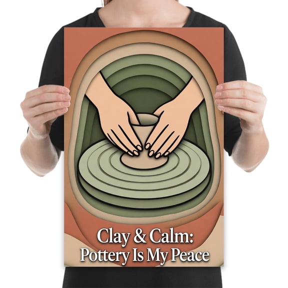 Pottery Wall Art, 13x19 print for ceramics studios and cozy living room and home workspace