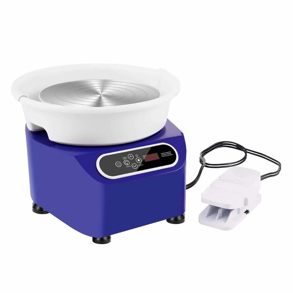 Pottery Wheel 11 Inch - Electric Pottery Forming Machine with LCD Touch Screen & Foot Pedal - 350W Direct Drive Ceramic Wheel for Clay Art, DIY Craft, Blue