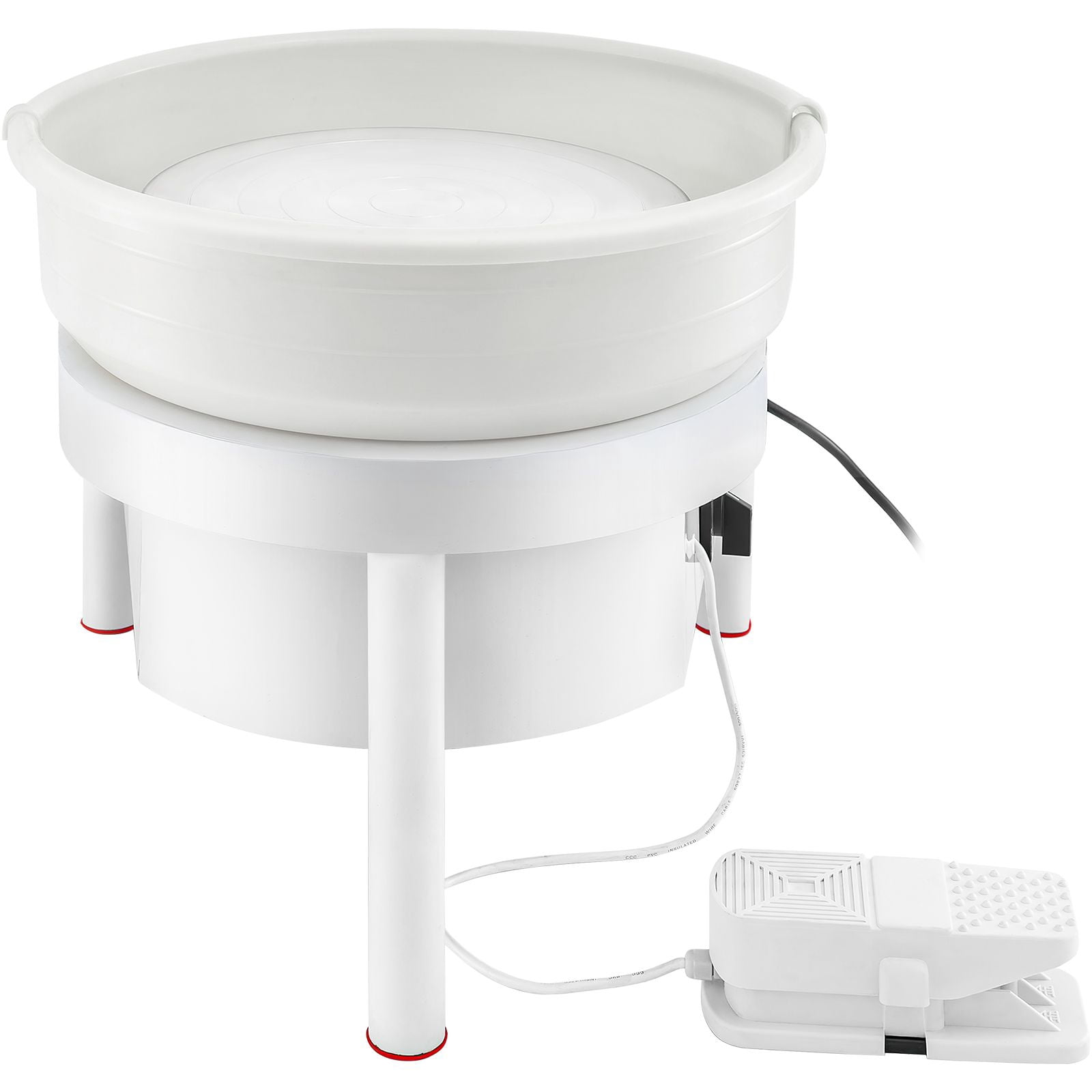 Pottery Wheel 36cm Pottery Forming Machine, with Foot Pedal Pottery Wheel for Adults 450W Electric, aluminum alloy Build, for Home Renovation Bathroom Kitchen Utility Use, DIY Installation