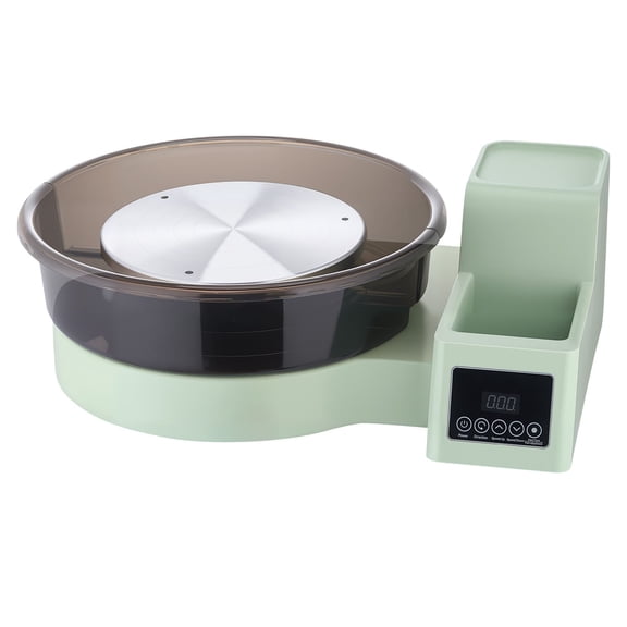 VEVOR 450W Electric Pottery Wheel for Adults with 11 and 14 Inch Turntables 30-300 RPM Adjustable Speed Foot Pedal Tabletop Clay Craft Machine for Beginners DIY Ceramic Art Studio Use Green