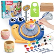 Pottery Wheel for Kids, Complete Pottery Kit for beginners Girls Boy Toy, Arts and Crafts for Kids ages 8-12, Clay Kit with Sculpting Tools, Ideal Birthday Halloween Toys