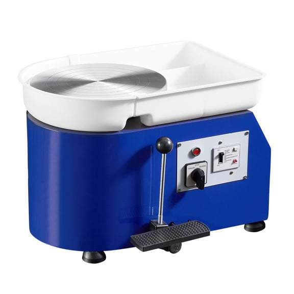 Pottery Wheel for Adults & Beginners, 350W 11in Clay Wheel, Adjustable Speed, Pedal Control, Detachable Basin, Craft DIY Kit - Blue