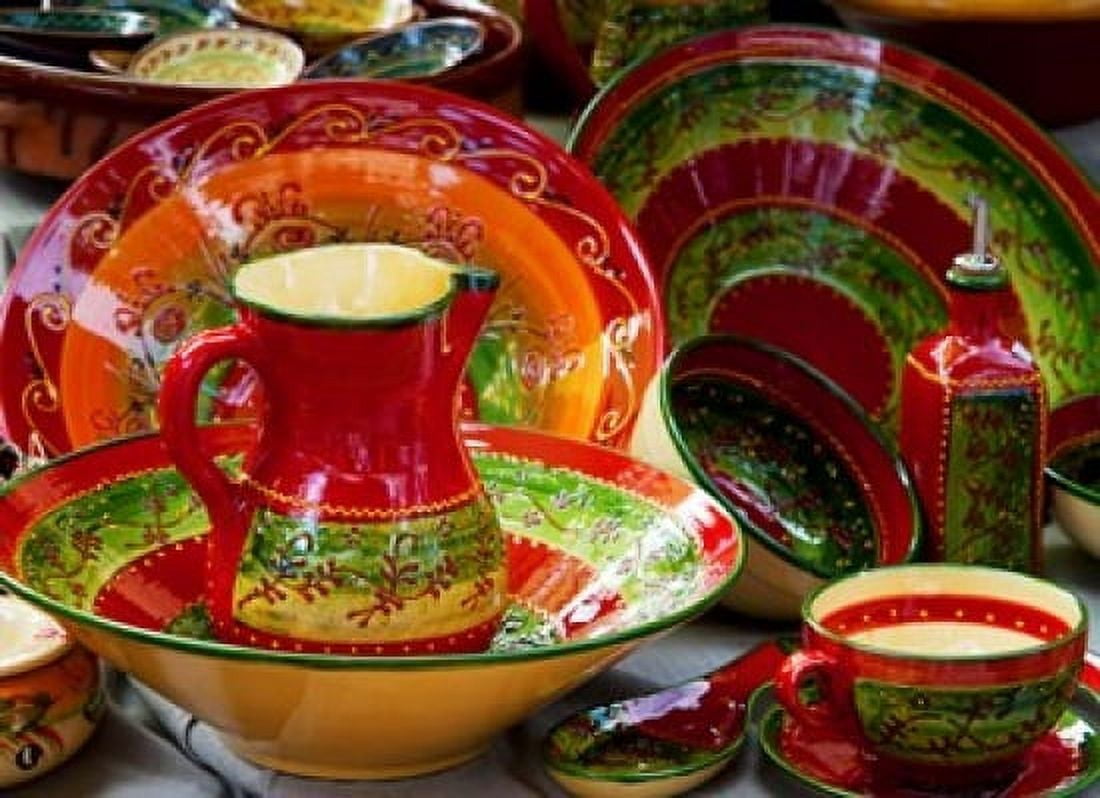 Pottery for sale at a market stall Lourmarin Vaucluse Provence-Alpes-Cote dAzur France Canvas Art - Panoramic Images (36 x 27)