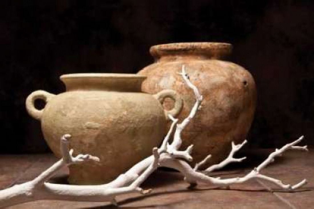 Pottery with Branch I Canvas Art - C Thomas McNemar (12 x 18)
