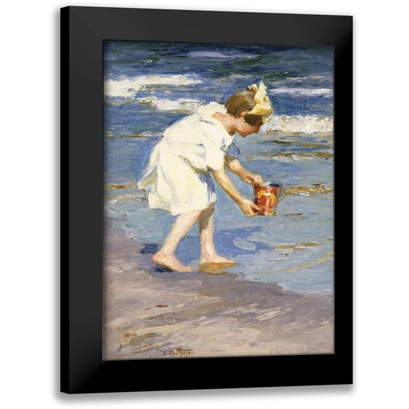 Potthast, Edward Henry 11x14 Black Modern Framed Museum Art Print Titled - Brighton Beach
