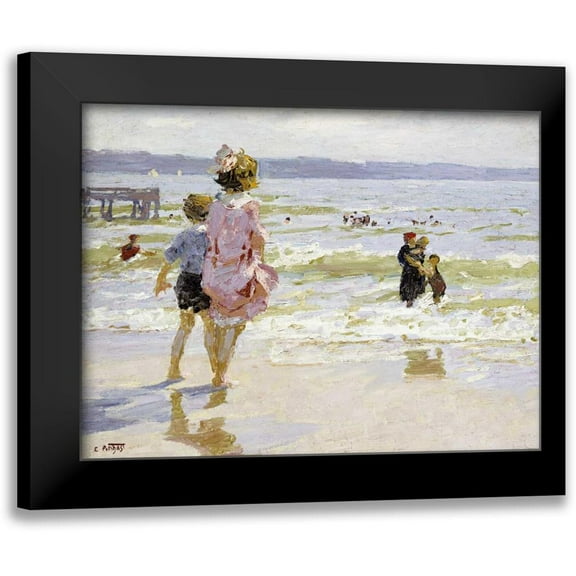 Potthast, Edward Henry 14x12 Black Modern Framed Museum Art Print Titled - At The Seashore