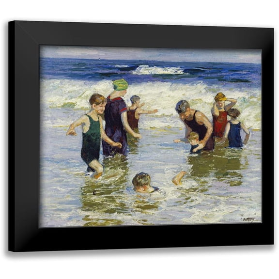 Potthast, Edward Henry 14x12 Black Modern Framed Museum Art Print Titled - The Bathers