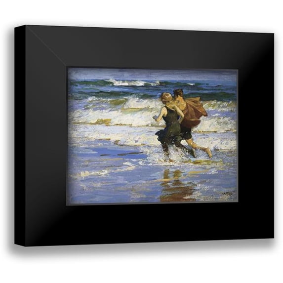 Potthast, Edward Henry 18x15 Black Modern Framed Museum Art Print Titled - At The Beach