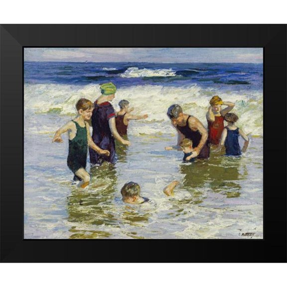 Potthast, Edward Henry 24x20 Black Modern Framed Museum Art Print Titled - The Bathers