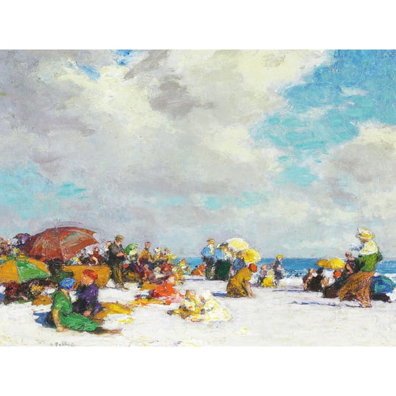 Potthast Summer Afternoon Beach Seascape Painting Extra Large Art Print Wall Mural Poster Premium XL