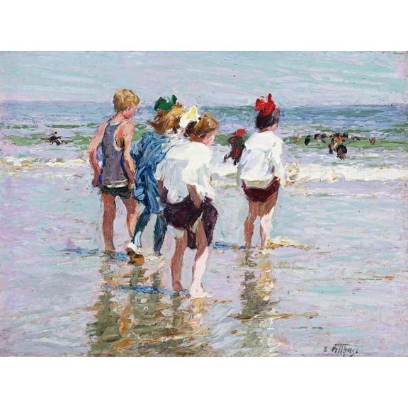 Potthast Summer Day Brighton Beach Painting Extra Large Art Print Wall Mural Poster Premium XL