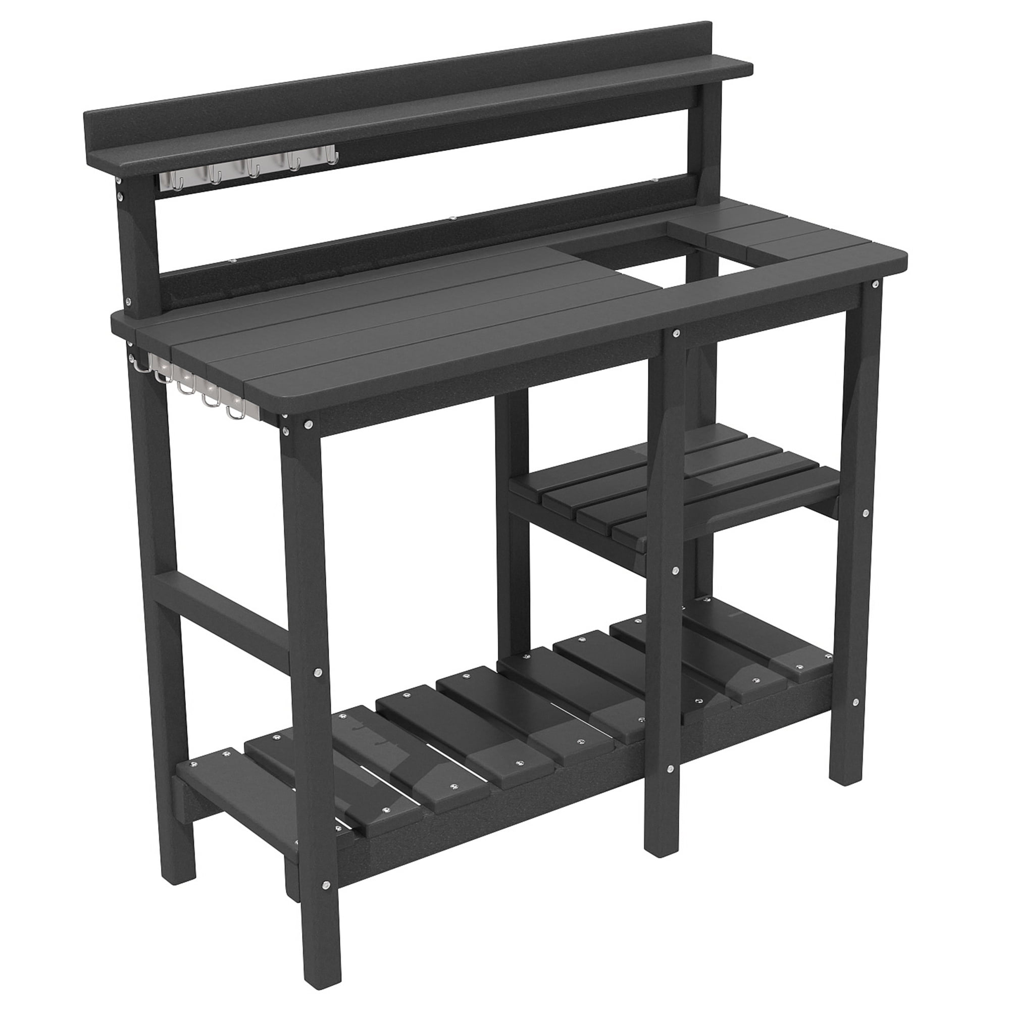Potting Bench Outdoor Potting Table with Sink, HDPE Potting Benches for ...