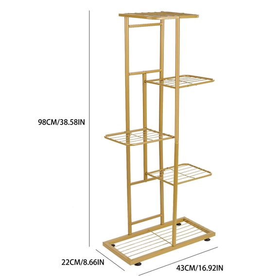 Potting Ladder Planter Stand Display 5-Tier Display Shelf Flower Pots Rack Plant Stand Potting Ladder Planter Stand Heavy Duty Storage Shelving Rack for Potted Plants