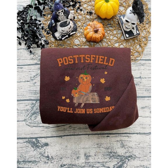 Pottsfield Harvest Festival Pumpkin Halloween Embroidered Sweatshirt