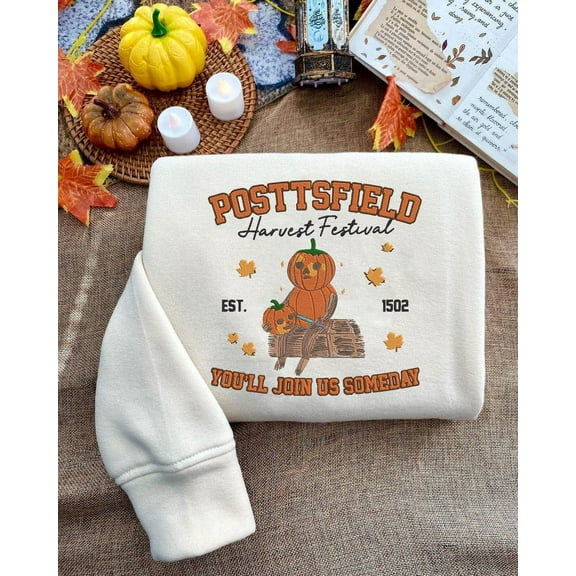 Pottsfield Harvest Festival Pumpkin Halloween Embroidered Sweatshirt