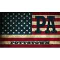 thumbnail image 1 of Pottstown PA Pennsylvania Montgomery County Vintage US Flag Decal Bumper Sticker 3M Vinyl 3" x 5", 1 of 3