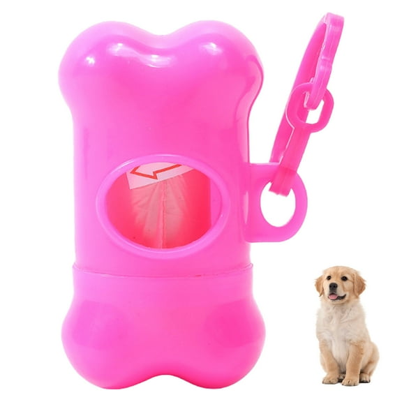 Portable Dog Poop Waste Bag Dispenser Bone Shape Pet Organizer for Outdoor Garbage Bags Cleaning Supplies