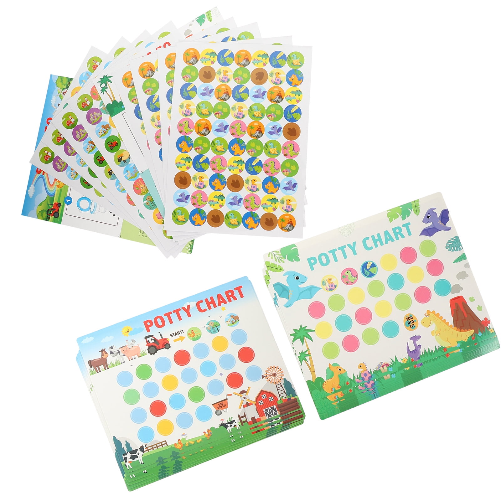 Potty Chart Training for Children Girl Reward Stickers Kids Toilet