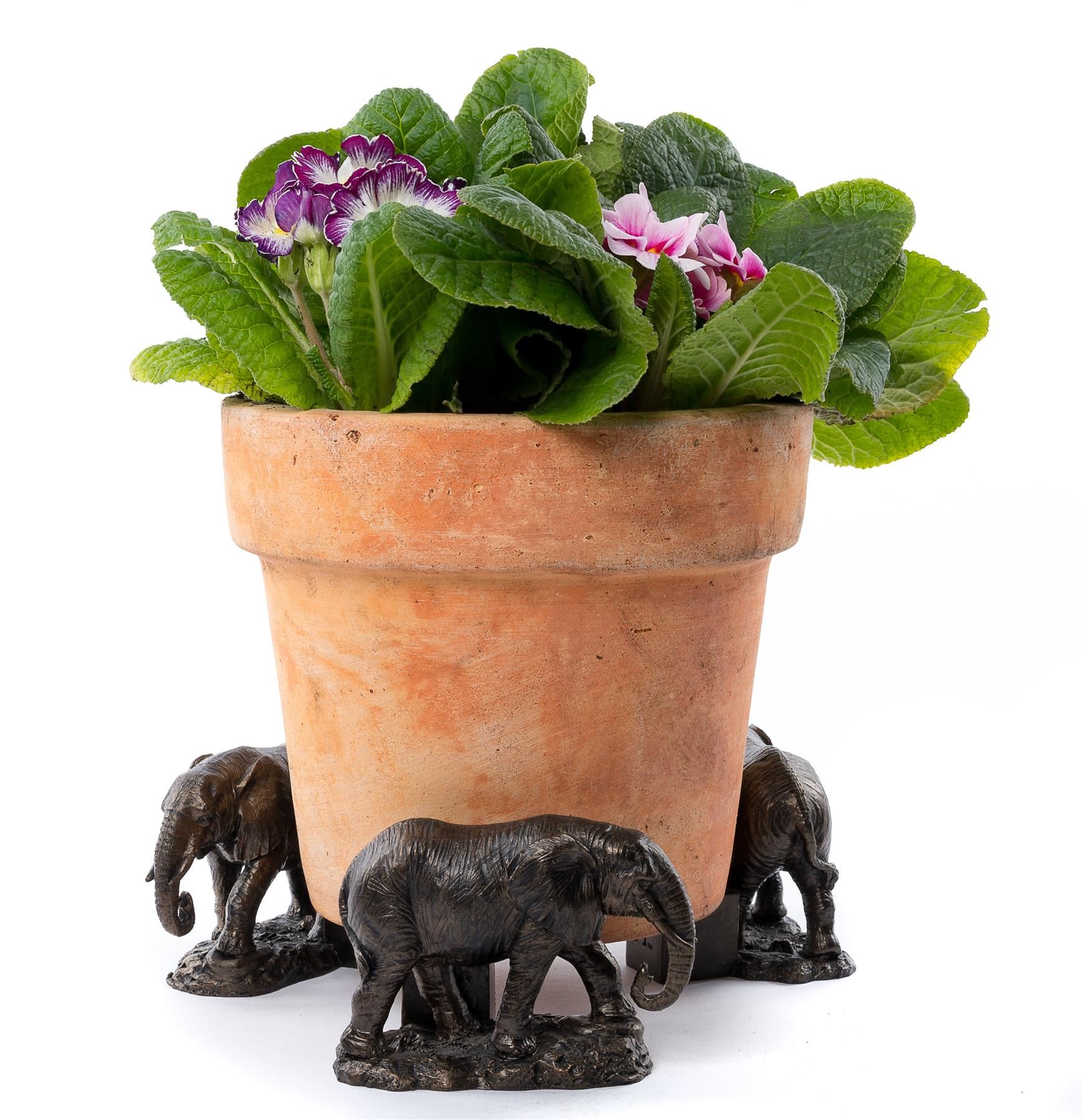 Potty Feet Blumentopffüße Mit Pudelmotiv – 3 Stück, Bronzefarben, Frostsicher