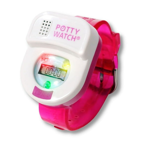 Potty Time Watch for Kids Potty Training - 3 Fun Flashing Lights and Music - Water-Resistant - Remind Kids Every 30, 60, or 90 Minutes - Pink