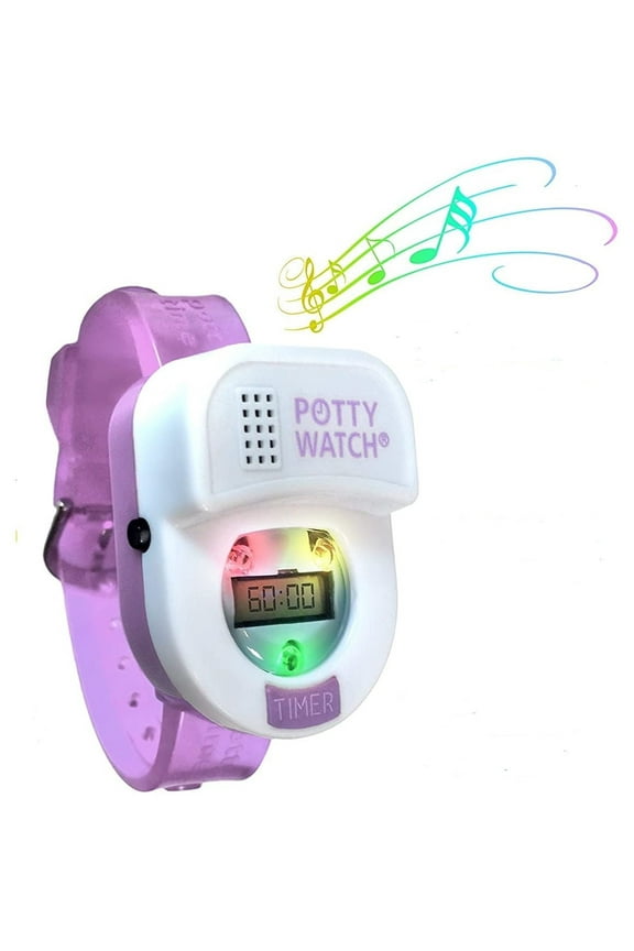 Watch for Kids Potty Training - 3 Fun Flashing Lights and Music - Water-Resistant - Remind Kids Every 30, 60, or 90 Minutes – Purple