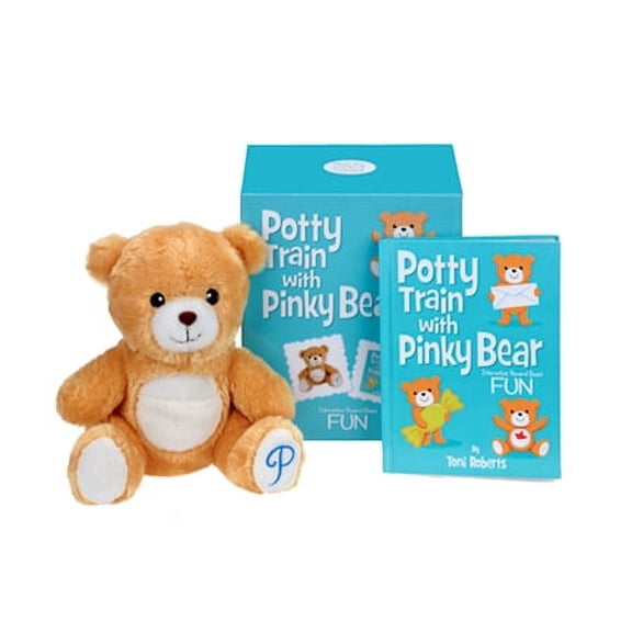 Potty Train with Pinky Bear, Potty Training, Interactive Kit that includes Potty Training Book, Plush Pinky Bear and Easy Potty-Training Steps