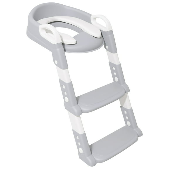 Potty Training Seat Ladder Comfortable Adjustable Height 2 in 1 Potty Training Toilet With Anti Slip Pad for Kids Boys Girls