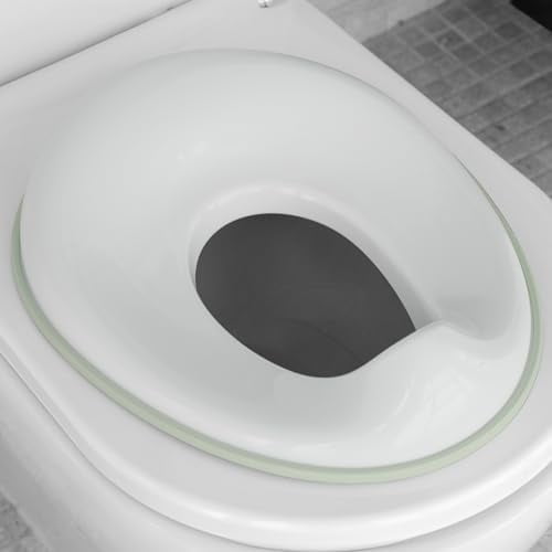 Potty Training Seat for Boys and Girls, Fits Round & Oval Toilets, Non-Slip with Splash Guard, Includes Free Storage Hook (Sage)