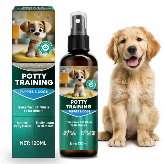 Potty Training Spray for Dogs, Puppy Potty Training Spray, Dog Deterrent Spray for Indoor & Outdoor Environments, Protect Furniture and Belongings, 120ml
