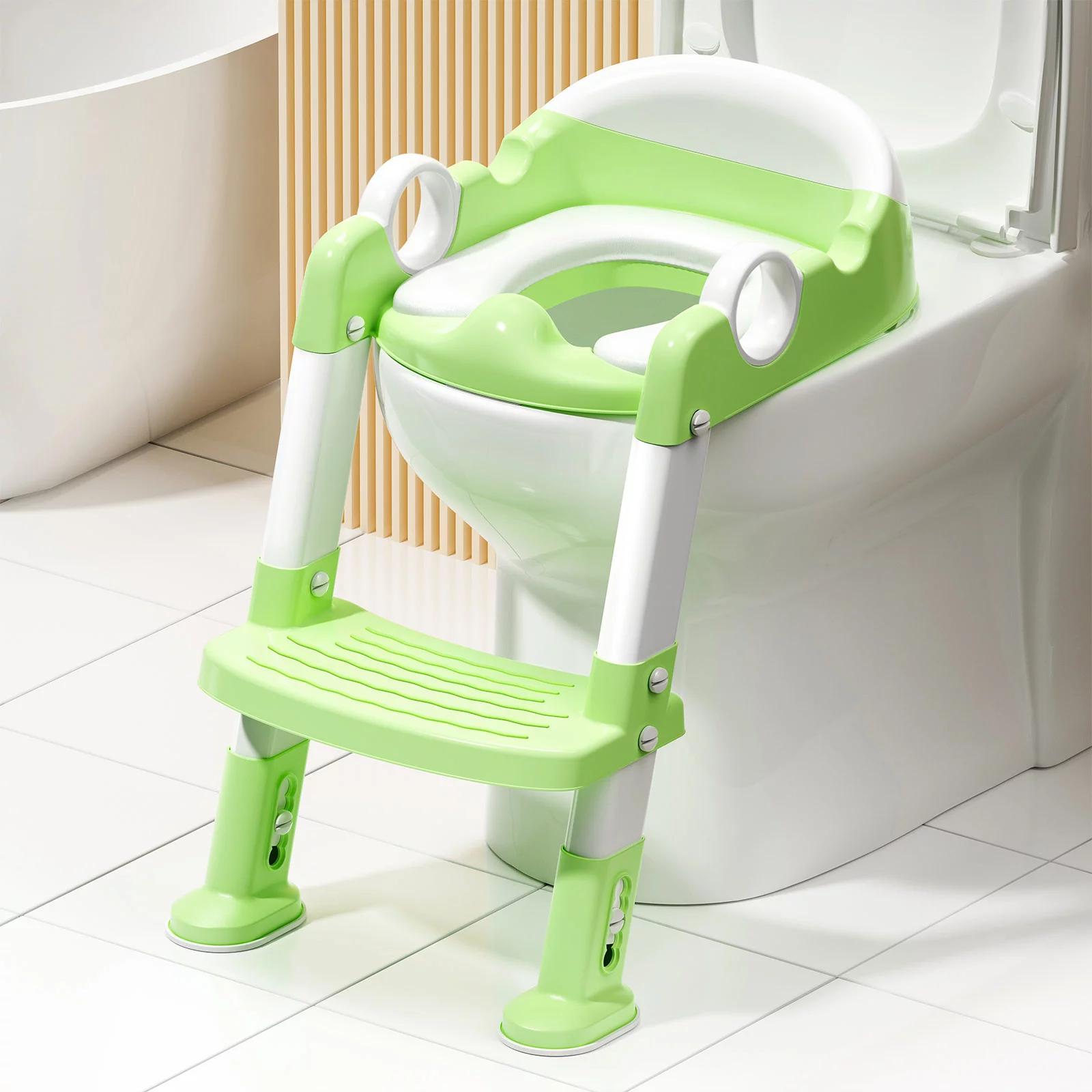 Potty Training Toilet Seat for Toddlers,kids Folding Potty Seat with Ladders Steps Stools