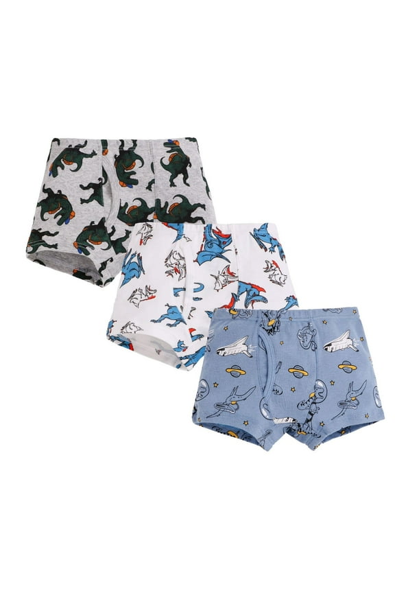 Potty Training Underwear for Boys 2-3 Years Kids Baby Cute Cartoon Shorts 3Pcs Comfortable Stretchy Breathable Lightweight Delicate Daily Boxer Briefs