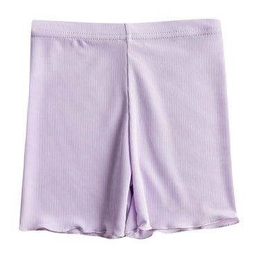 Potty Training Underwear for Girls 2-3 Years Shorts Summer Ribbed Solid Color Leggings Fashion Comfortable Stretchy Breathable Lightweight Delicate Daily Training Pants