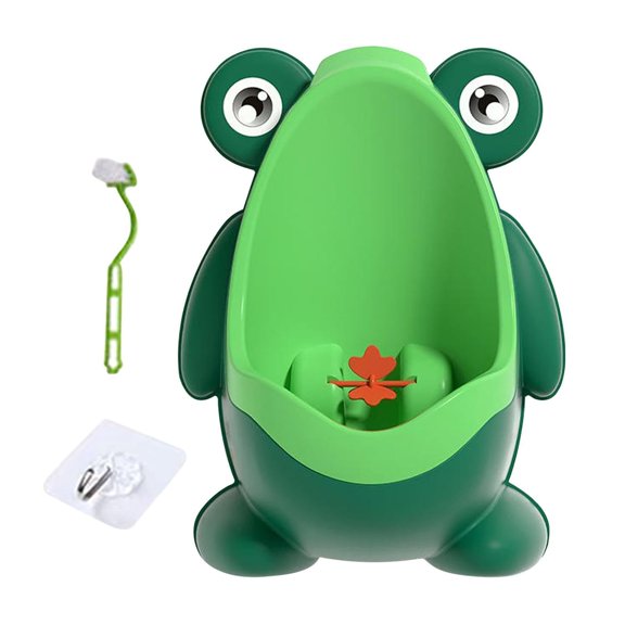 Potty Training Urinal - Frog Pee Standing Toilet, Boys Pee Station | Removable Wall Mounted Trainer For Kids Indoor Nighttime Routine, Travel Convenience Gear, Learning Aid Bathroom