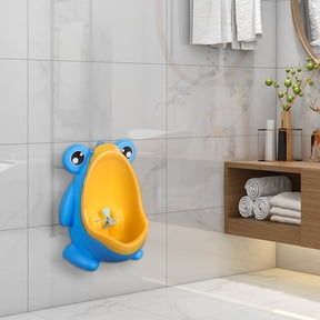 Potty Training Urinal, Fun Stand-Up Toilet With Windmill, Wall Mounted Urinal With Suction Cups(Blue)