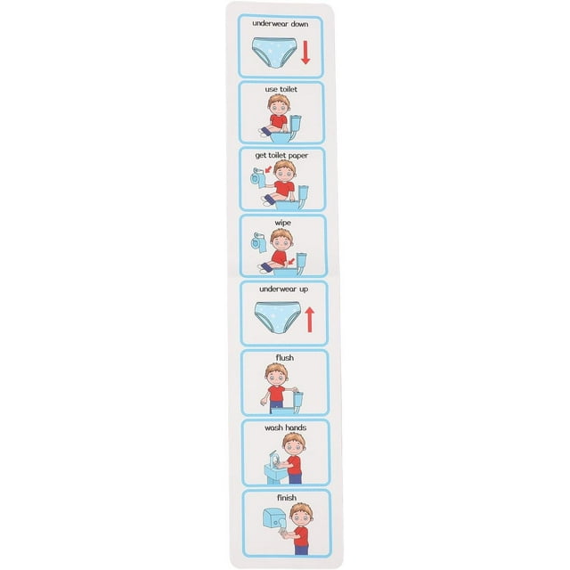 Potty Training Visual Schedule, ASD Toilet Schedule Teach Kids to Use