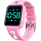 Nickelodeon Paw Patrol Metallic Light-Up Childrens LCD Watch with Silicone Strap in Blue (PAW4347WM)