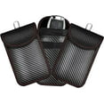 thumbnail image 1 of Pouch for Car Keys, Casewin 3Pcs Car Key Signal Blocker Pouch, Car Key Bag for Keyless Car RFID Blocking, Anti-theft Remote Entry Smart Fobs Protection (Black), 1 of 6