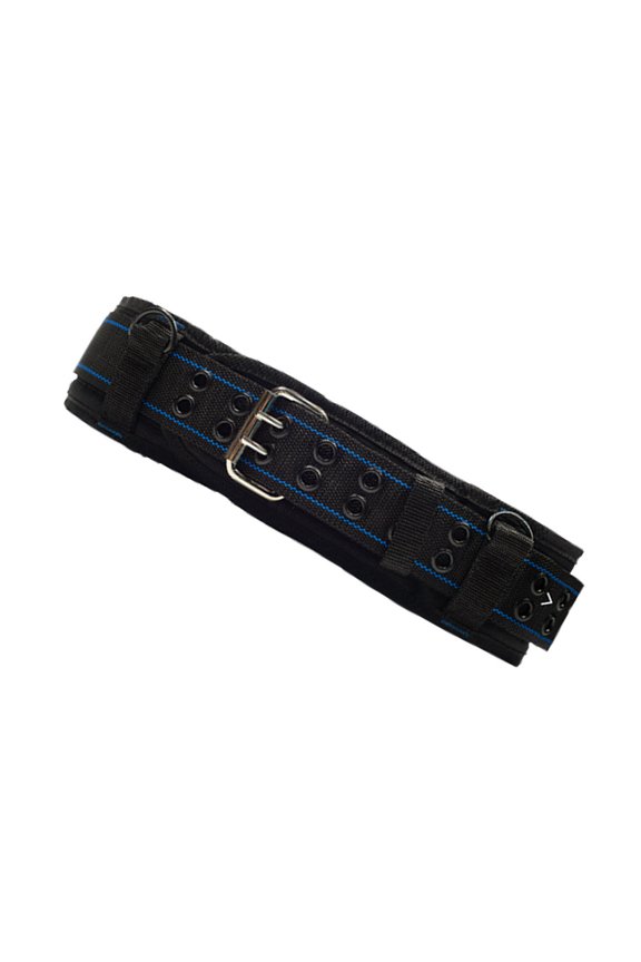 Pouch Rig Belt with Reinforced Stitching, Wide Padded Support, Four Attachment Points, Buckle Closure for Construction Tasks