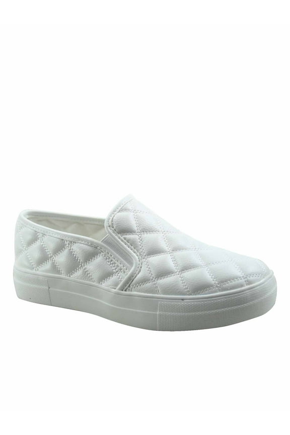 Pouch Women's Flat Slip On Quilted Foam Padded Cushion Sock Fashion Sneakers Shoes