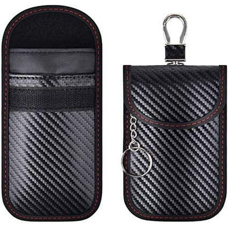 2 Pack Set Car Key Signal Blocker Cases Keyless RFID Blocking Bags