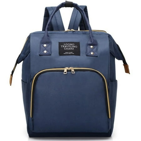 PouchPort Diaper Bag Backpack, Multifunction Baby Changing Bags with Insulated Bottle Pocket, Blue