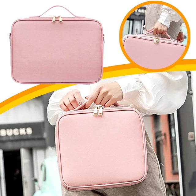 Pouches Bags Lipstick Organizer Amiro Makeup Bag with Led Mirror Double ...