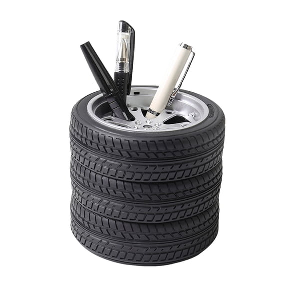 Pouches For Organization Foreign Trade Creative Office Supplies Decoration Pen Holder Tire Shape Gift Desktop Storage Pvc Tire Pen Holder