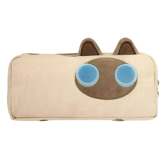 Pouches For Organization Pencil Case 3D Cat Pencil Case Large Duarable Pencil Case Aesthetic Zip Pencil Case Girls Boys For College School Black Cute