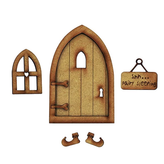 Pouches For Organization Wooden Decoration with Door Door Craft Sleeping Kit DIY DIY Flowe 3D Home DIY