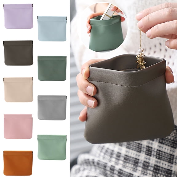 Pouchic - Personalized Snap Closure Leather Organizer Pouch, 2026 New Pouchic Leather Organizer, Auto Snap Closure(Dark Gray)